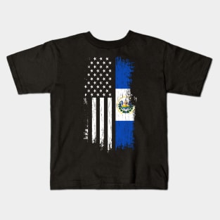 Salvadoran American Flag - Pride El Salvador Kids T-Shirt